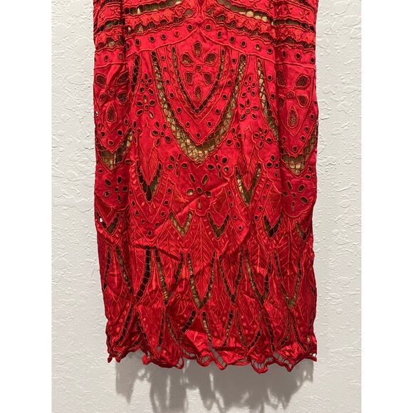 Free People Party Red Mini Cut out Dress Size XS NWT Glam - Picture 3 of 9